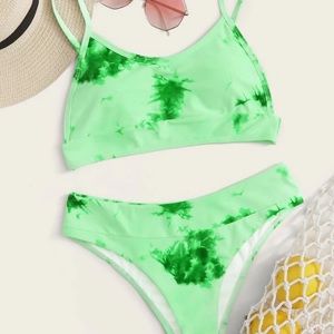 Shein Tie Dye Bikini 🥝💚